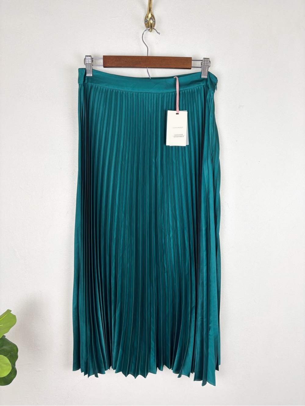 NWT Alex Marie Evergreen Pleated Midi Skirt Sz 8